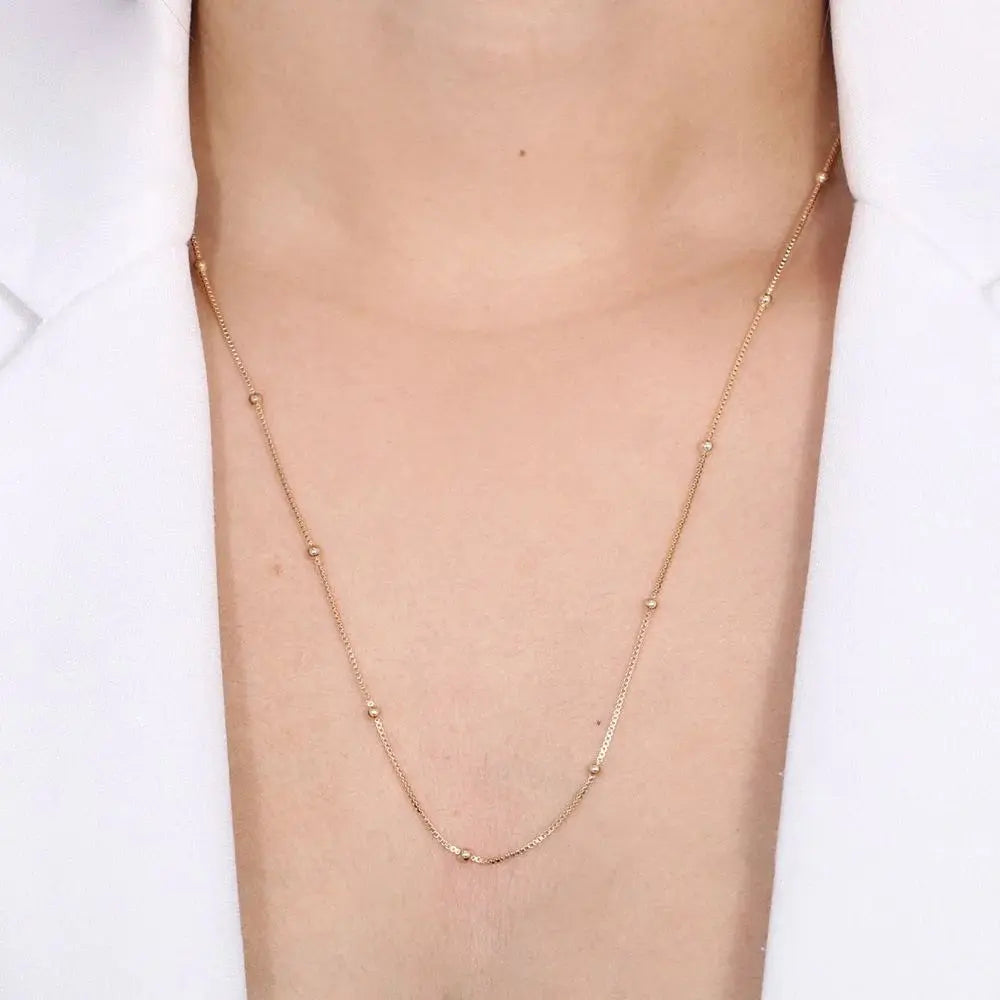 Tamis Jewellery 18K Gold Plated Beaded Necklace Ireland - Tamis Jewellery Ireland