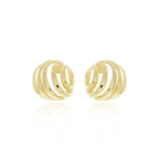 18k Gold Plated Damped Hoop Earrings - Tamis Jewellery Ireland