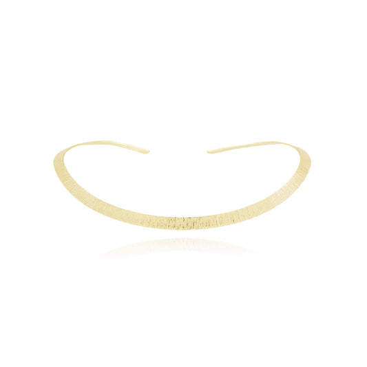 18k Gold Plated Detailed Rigid Choker Ireland Online with a sleek and minimalist design for elegant styling