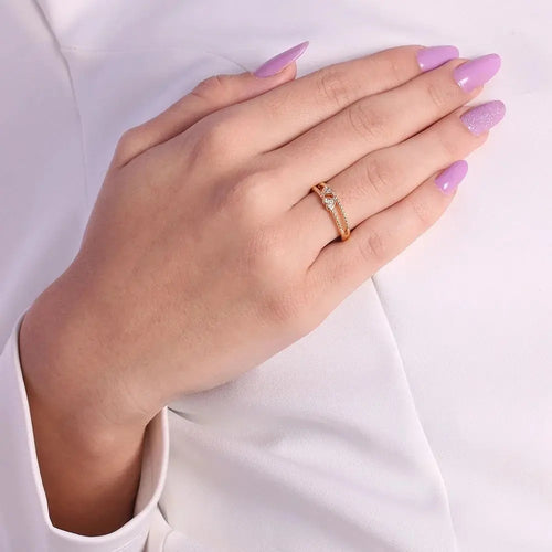 Tamis Jewellery 18k Gold Plated Double Heart Ring - Tamis Jewellery Ireland