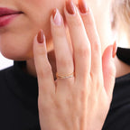 18k Gold Plated Duo Ring with Crystals - Tamis Jewellery Ireland