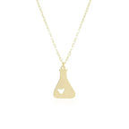 18K Gold Plated Flask and Heart Necklace Ireland Dublin - Tamis Jewellery Ireland