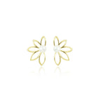 18k Gold Plated Flower Earring with Pearl - Tamis Jewellery Ireland