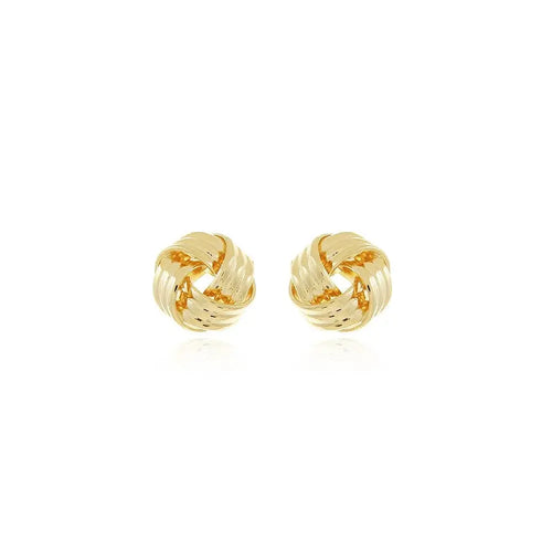 18k Gold Plated Interlaced Round Earring - Tamis Jewellery Ireland