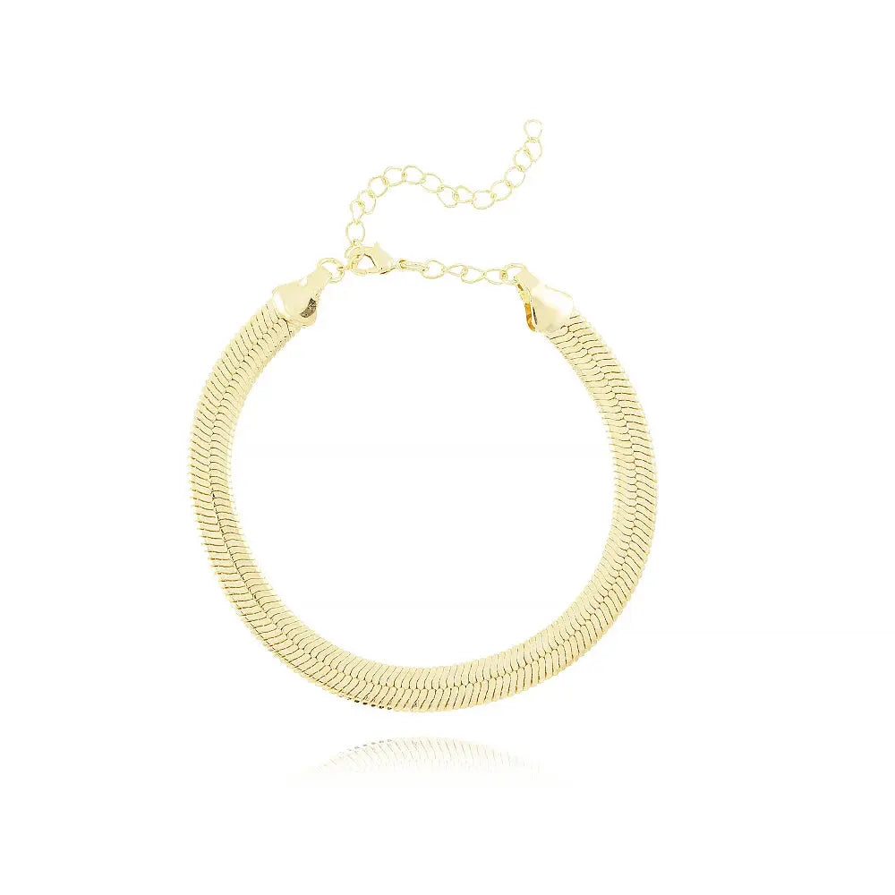 18k Gold Plated Laminated Mesh Bracelet - Tamis Jewellery Ireland