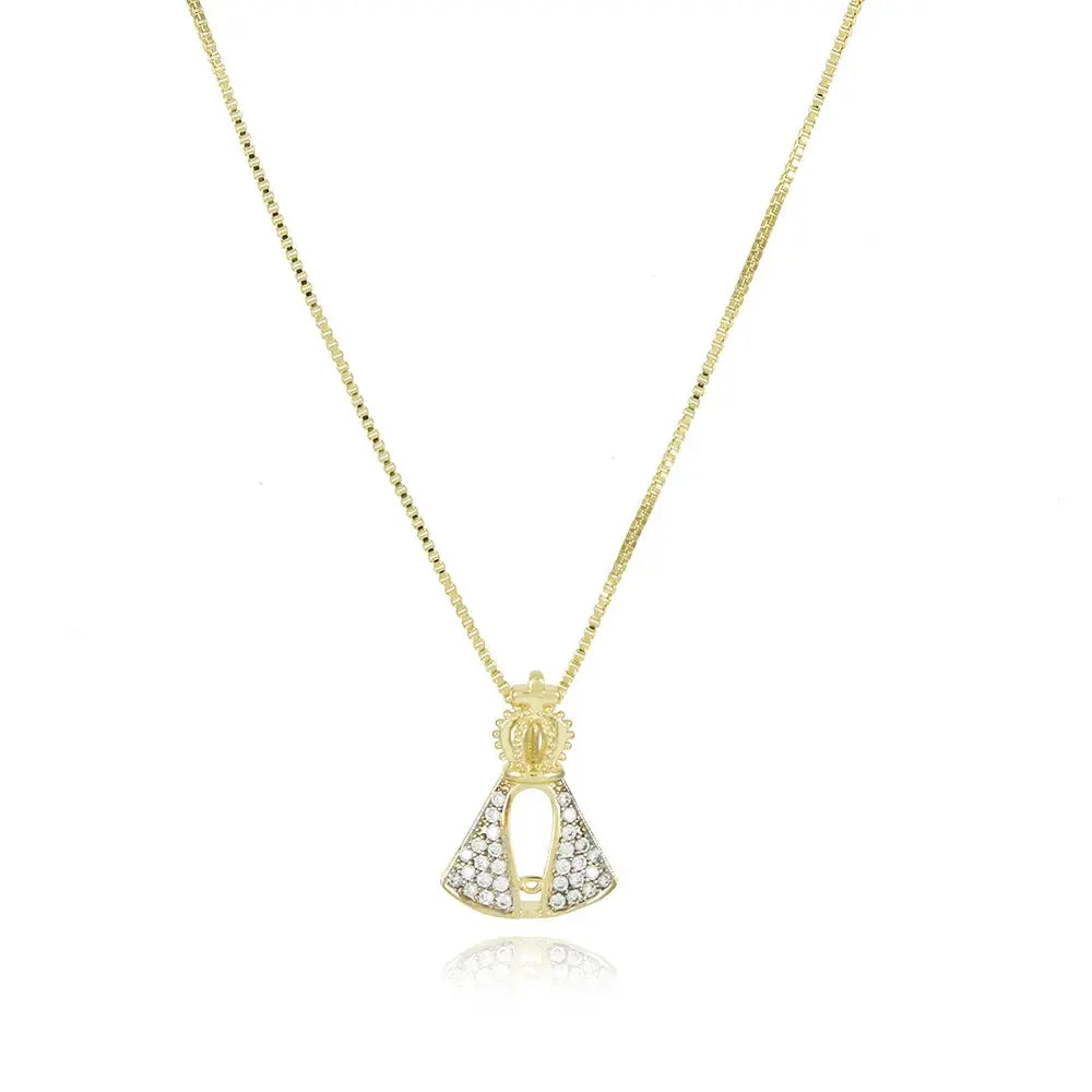 18k gold plated Our Lady Aparecida necklace Ireland Dublin - Tamis Jewellery Ireland