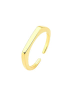 18k Gold Plated Plain Line Ring - Tamis Jewellery Ireland