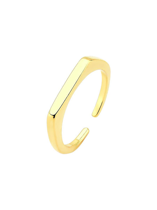 18k Gold Plated Plain Line Ring Ireland Online with a sleek and minimalist design for everyday elegance