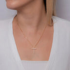 Tamis Jewellery 18k Gold Plated Shine Cross Necklace Ireland Dublin - Tamis Jewellery Ireland