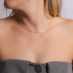 18k Gold Plated Thin Mouse Tail Necklace - Tamis Jewellery Ireland