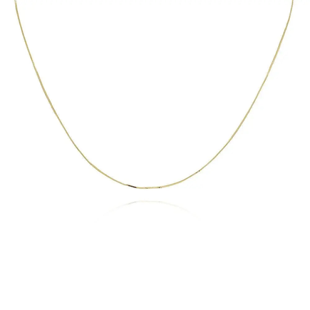 18k Gold Plated Thin Mouse Tail Necklace - Tamis Jewellery Ireland