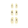 18K Gold Plated Triple of Hinged Hoop Earrings - Tamis Jewellery Ireland