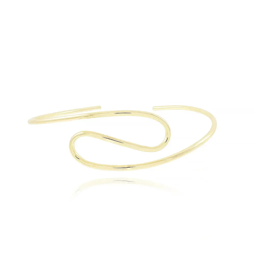 18k Gold Plated Twisted Rigid Choker - Tamis Jewellery Ireland