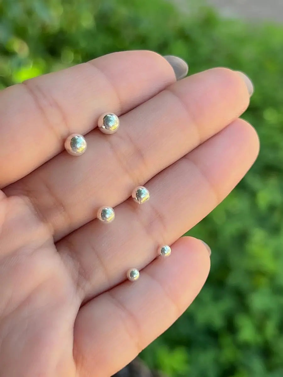 925k Silver Ball Trio Earrings - Tamis Jewellery Ireland