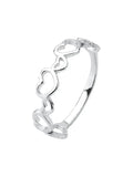 925k Silver Hollow Hearts Ring - Tamis Jewellery Ireland