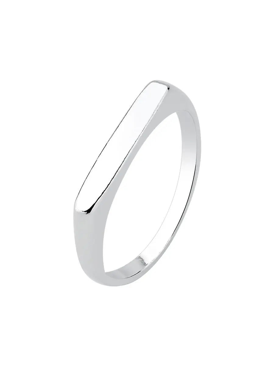 925k Silver Plain Line Ring - Tamis Jewellery Ireland