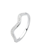 925k Silver Studded Wavy Ring - Tamis Jewellery Ireland