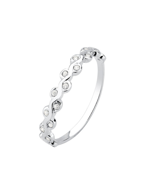 Twig Ring – Sterling Silver 925 with Colorless Zirconia