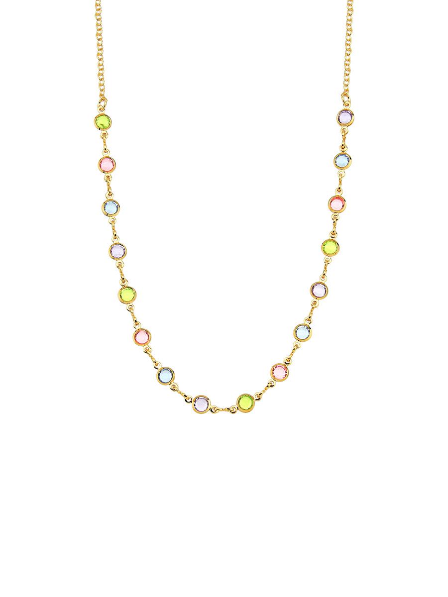 Colorful Gold Choker – 18K Gold Plated Layering Necklace