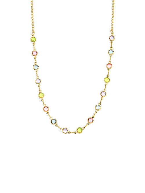 Colorful Gold Choker – 18K Gold Plated Layering Necklace