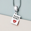 Stainless Steel Passport Charm