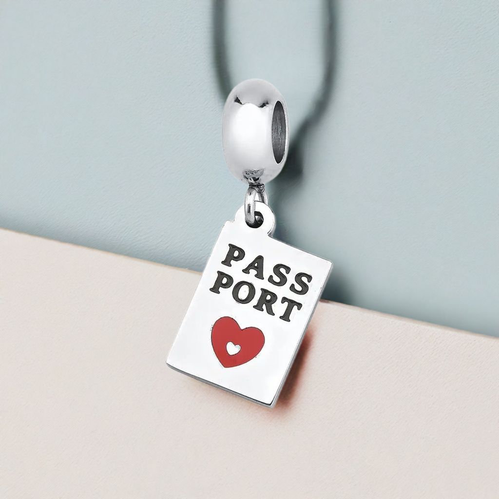 Stainless Steel Passport Charm