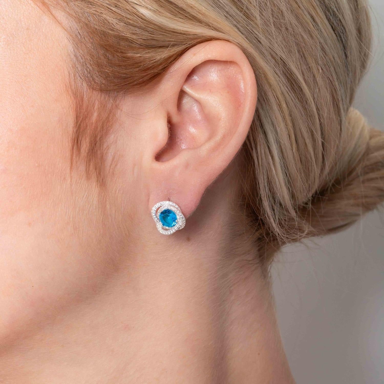 925k Sterling Silver Turquoise Earrings