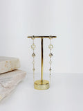 18K Gold Plated Celeste Pearl Cascade Earrings