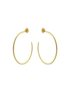 Minimalist gold half hoop earrings – Brazilian everyday jewelry in Dublin
