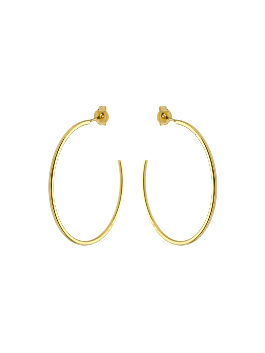 Minimalist gold half hoop earrings – Brazilian everyday jewelry in Dublin