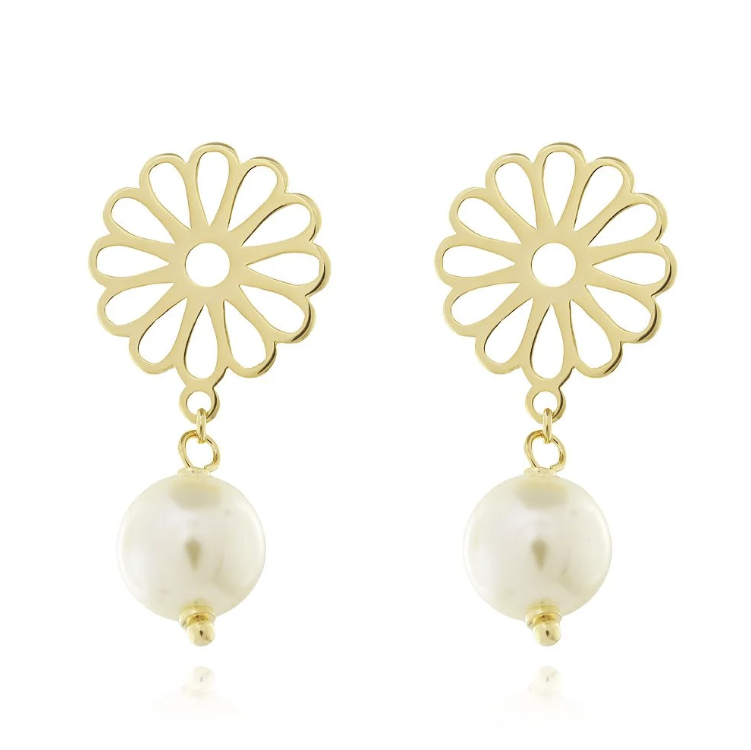 Daisy earrings 18K Gold Plated