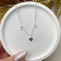 Choker with Heart Pendant - 925k Silver - Tamis Jewellery Ireland