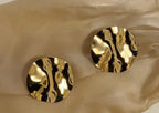 18k Gold Plated Circle Organic Smooth Earrings Ireland - Tamis Jewellery Ireland