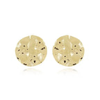 18k Gold Plated Circle Organic Smooth Earrings Ireland - Tamis Jewellery Ireland