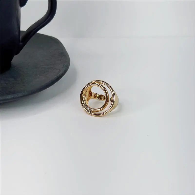 Golden Circle Adjustable Ring