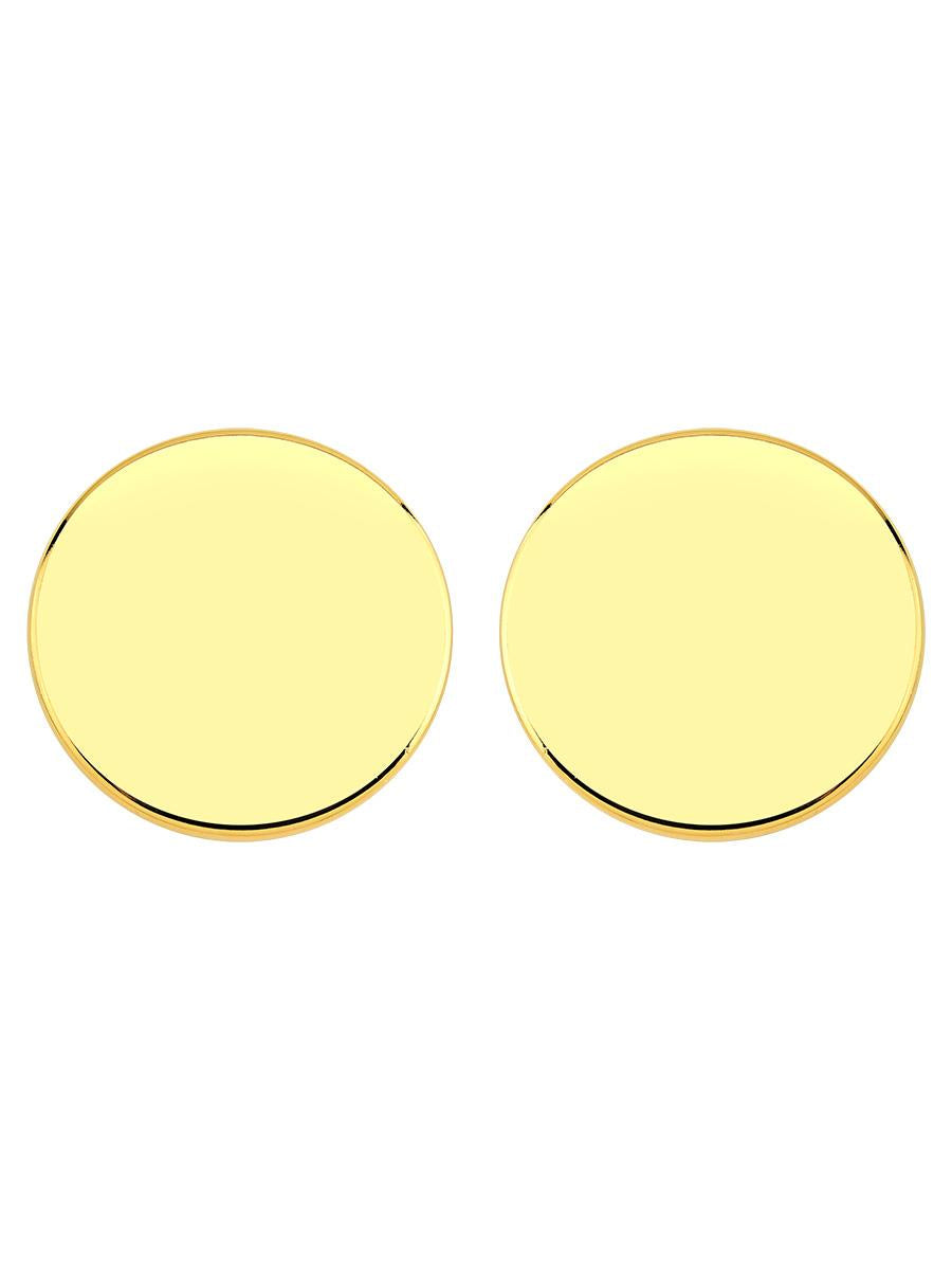 Detail of 18K gold plated coin earring – Hypoallergenic Brazilian jewelry