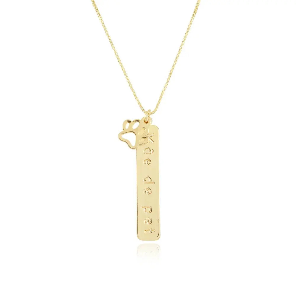Pet Mom and Paw Pendant Necklace - Tamis Jewellery Ireland