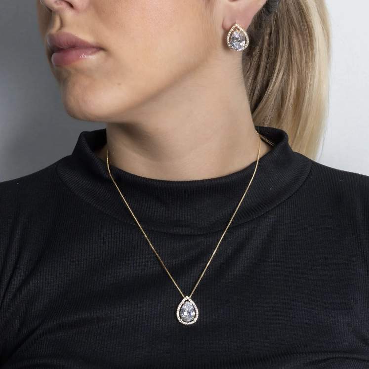 Crystal Drop Jewelry Set