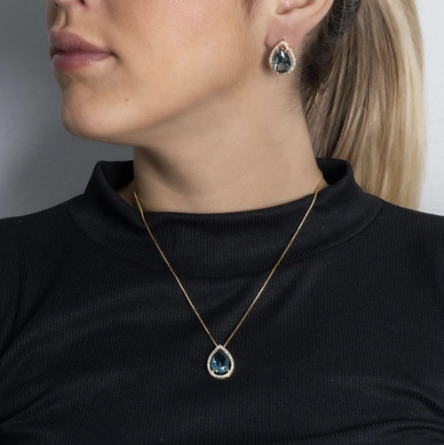 Crystal Drop Jewelry Set