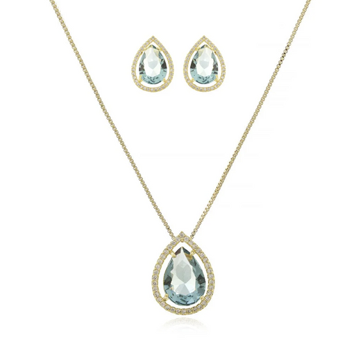 Crystal Drop Jewelry Set