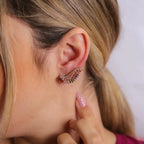 Tamis Jewellery Colorful Pave Ear Cuff Earrings Dublin - Tamis Jewellery Ireland