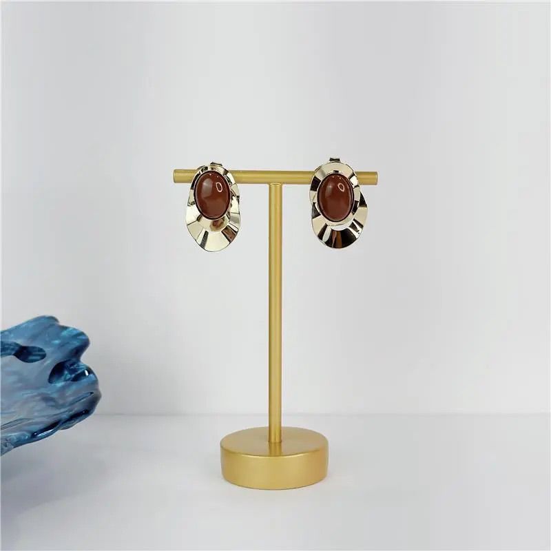 Brown Stone Earrings