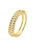 18k Gold zirconia ring styled in updo - Dublin bridal accessory