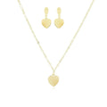 Golden Oval Heart Jewellery Set Ireland - Tamis Jewellery Ireland