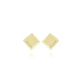 18k Gold Plated Plain Square Earring - Tamis Jewellery Ireland