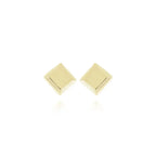 18k Gold Plated Plain Square Earring - Tamis Jewellery Ireland