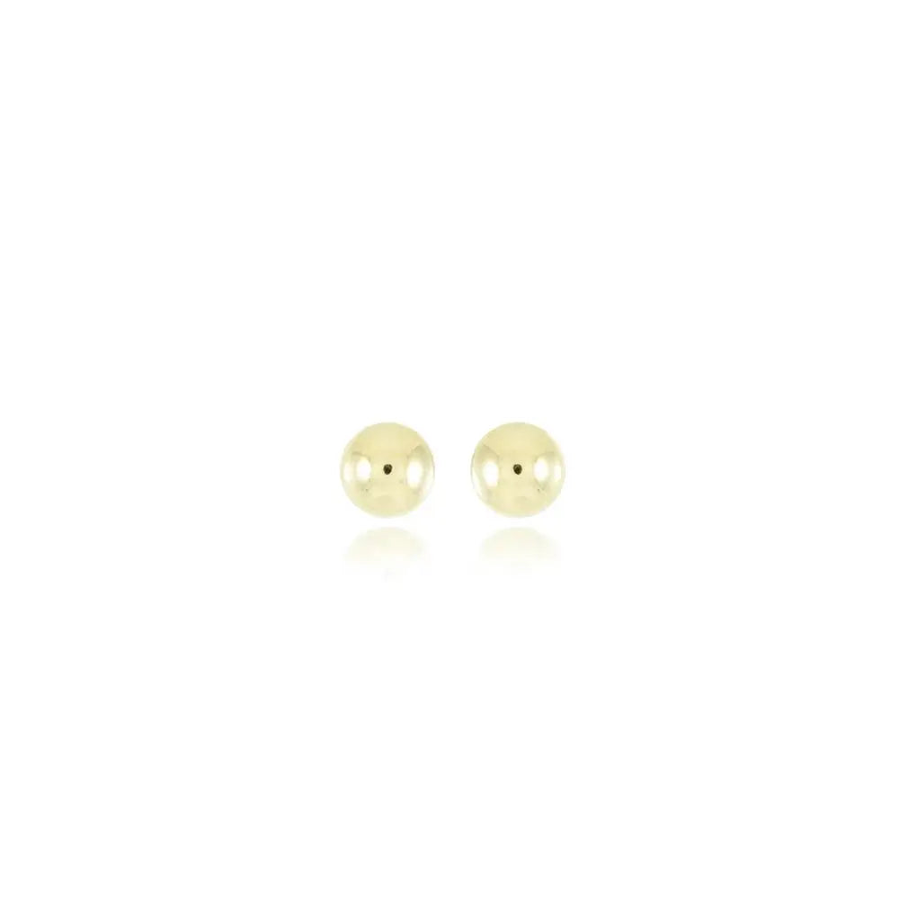 18k Gold Plated Smooth Ball Earring Dublin - Tamis Jewellery Ireland