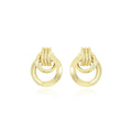 18k Gold Plated Smooth and Detailed Interlaced Earrings - Tamis Jewellery Ireland