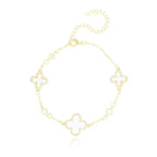 18k Gold Plated White Luck Bracelet - Tamis Jewellery Ireland