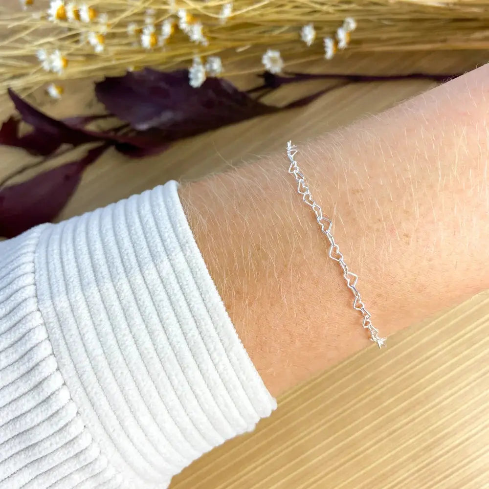 Tamis Jewellery Ireland Heart Link Bracelet - 925k Silver - Tamis Jewellery Ireland